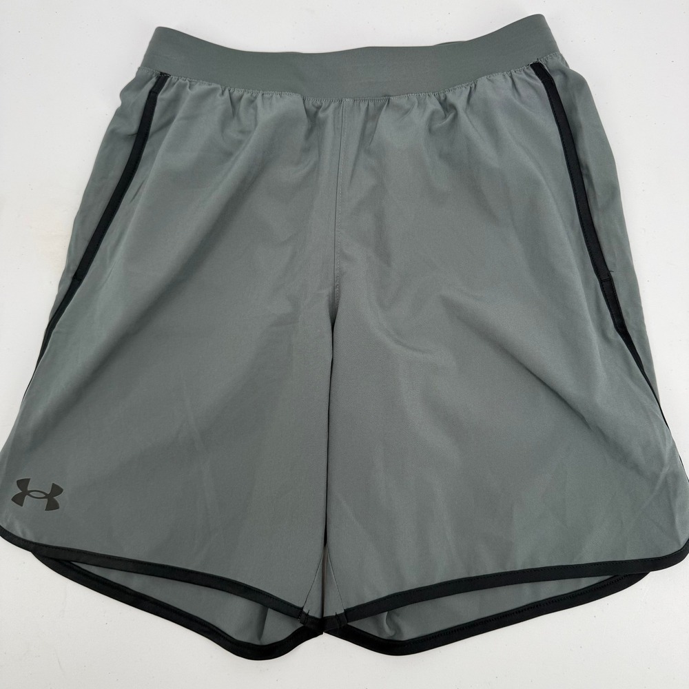 Under Armour Mens HIIT Woven 8in Shorts Gray Black‎ 1377026-012 Size Medium NWT